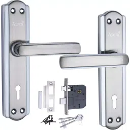 Atom Iron Multicolor Door Handle Lock Set, WIH606CPL-2-3