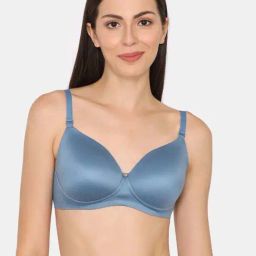 Zivame Blue Plain Bralette Bra-image-14