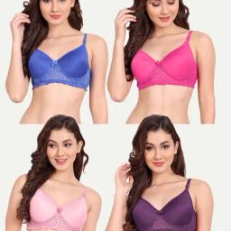 FIMS: Fashion is my Style Multicolored Lace Work Push-Up Bras - Pack Of 4-picture-15