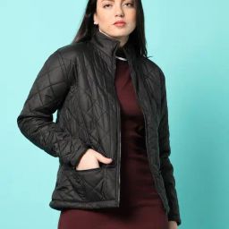 Campus Sutra Black Regular Fit Bomber Jacket-image-65
