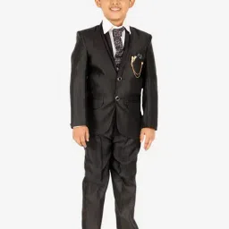Pro-Ethic Style Developer Kids Black & White Solid Full Sleeves Shirt, Waistcoat, Pants with Tie-image-62