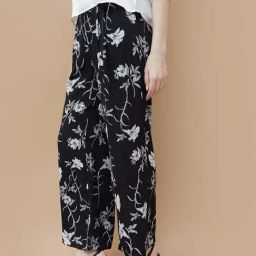 Code By Lifestyle Black Regular Fit Printed Trousers image 3