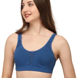 Soie Blue Non-Wired Full Coverage Bra image 3