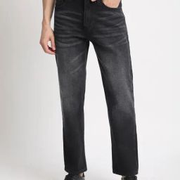 Bene Kleed Black Cotton Relaxed Fit Solid Jeans-picture-44