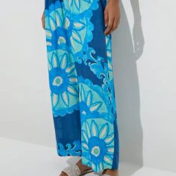 Utsa by Westside Navy Foliage Patterned Ethnic Pants-image-17