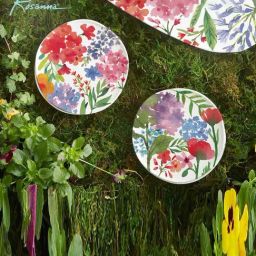 Rosanna 4-Piece Multi Nature's Table Medium Floral Print Appetizer Plate Set-image-70