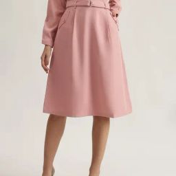 Iconic Pink Solid Skirt-image-87