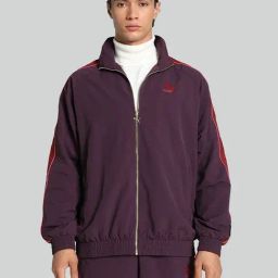 Puma Purple Loose Fit Logo Printed Unisex Sports Jacket-image-92