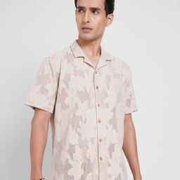 7 Alt By Pantaloons Beige Cotton Relaxed Fit Printed Shirt-picture-7