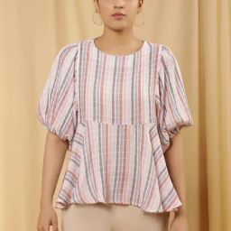 W Multicolored Cotton Printed Top-picture-2
