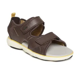 Geox Men Coffee Brown Solid Leather Comfort Sandals-picture-55