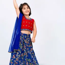 TWISHA Kids Red Embroidery Lehenga Choli-image-66