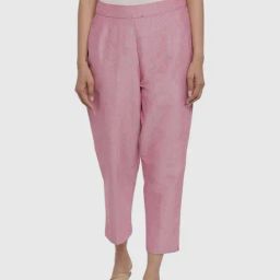 Fabindia Pink Cotton Cropped Pants-image-93