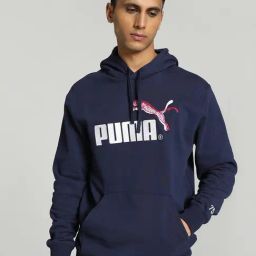 Puma Navy Cotton Regular Fit Printed Hooded Sweatshirt-picture-26