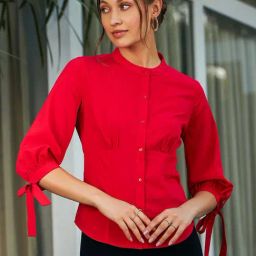KASSUALLY Red Regular Fit Shirt-25