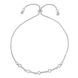 Peora Silver Plated Cubic Zirconia Studded Adjustable Fancy Bracelet-image-82