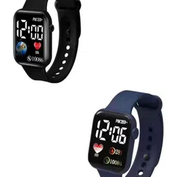 TARIDO Men Printed Dial & Bracelet Style Straps Digital Watch ARTH BLACK+BLUE-119