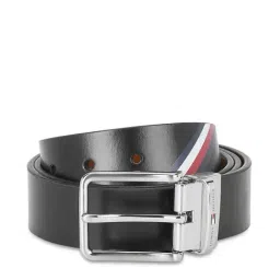 TOMMY HILFIGER Black & Tan Benvolio Leather Reversible Belt-image-54