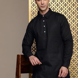 House of Pataudi Men Regular Pure Cotton Jashn Kurta With Patiala-21