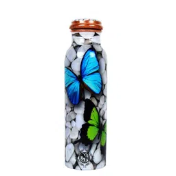 DSH Crafting Your Curiosity Blue & White Printed Copper Water Bottle 900 ML-image-87