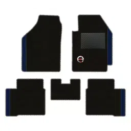 Elegant Duo Black And Blue Carpet Car Mat Compatible With Maruti New Brezza 2022 Onwards-image-81