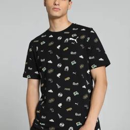 Puma Delhi City Black Relaxed Fit Printed Cotton Sports T-Shirt-image-44