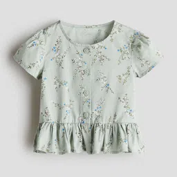 H&M Girls Short-Sleeved Pure Cotton Blouse-picture-49