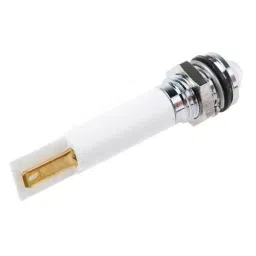 RS PRO White Panel Mount Indicator 12V DC, Mounting Hole Size 8 mm, Termination Type Faston, Solder Lug, IP Rating IP67, Model No 8385545 image 2