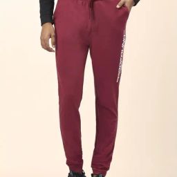 Ajile by Pantaloons Maroon Slim Fit Printed Joggers-picture-49