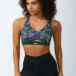 Reebok Green & Blue Printed Sports Bra-image-93