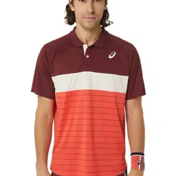 Asics Red Snapper Regular Fit Self Pattern Sports Polo-image-44