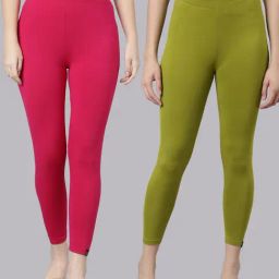 TWIN BIRDS Women Pack Of 2 High Ankle Leggings-image-100