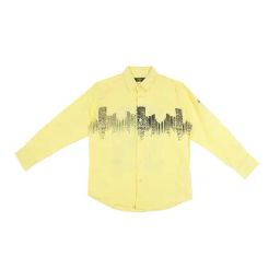 Gini & Jony Kids Yellow Printed Shirt-image-57