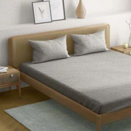 Anaqa by Pantaloons Brown Cotton Bedsheet With 2 Pillow Covers-image-4
