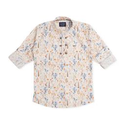 Cavio Kids White Embroidered Full Sleeves Shirt-image-16
