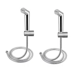 ALTURAS Axis Stainless Steel, Plastic, Rubber Chrome Health Faucets 1 m (Pack of 2)-97