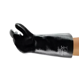 Ansell AlphaTec 09-928 Black Cotton Jersey Chemical Resistant Work Gloves Size 10 Neoprene Coating, 9928100-picture-42