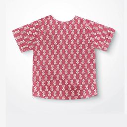 Pum Pum Boys Floral Printed Round Neck Cotton Shirt-image-63