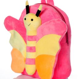 BABYJOYS Butterfly Shaped Plush Bag Pink - 12 Inches-image-5