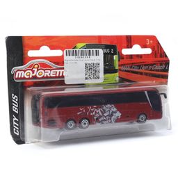 Majorette Man City Lion's Coach L Die Cast Free Wheel Model Toy Bus - maroon-16
