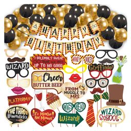 Wobbox Happy Birthday Props Happy Birthday Banne Harry Potter Theme Decoration Items Multi Color -Pack Of 50-image-58