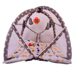 Babytoons Baby Bedding Set/Mattress Set with Mosquito Net and Baby Play Gym (Grey, 0-12 Months)-5