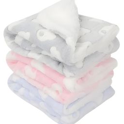 COZY VIBES Fleece Reversible Cozy Plush Winter Camping Wool Portable Towel Blanket-PACK OF 1-COLOR MAY VARY-31