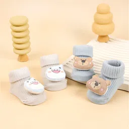 Kicks & Crawl Pack Of 2Cuddle Puff Socks - Grey-picture-44