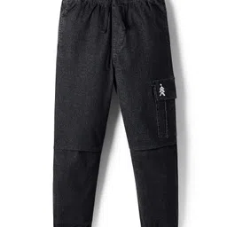 Pine Kids Denim Woven Full Length Washed Jeans with Pocket - Black-picture-23