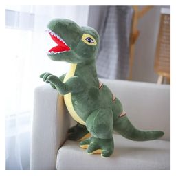 Little Hunk Dinosaur Plush Toy, Height 40 cm T-Rex Stuffed Animal, Green and Yellow, Soft Cuddly Material-15