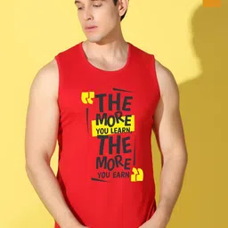 WOOSTRO Pack Of 2 Printed Pure Combed Cotton Gym VestsVWS26(MORE RED)(HARD MUSTARD)-21