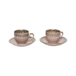 AMALAFIEE CERAMICS Pink & Green 2 Pieces Printed Ceramic Glossy Cups-50