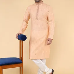 ZOIS Striped Mandarin Collar Pure Cotton Kurta With Churidar-image-32