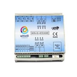WittelB -WIN-IO-4DDAME-MQTT-IO Module with 4 Digita Inputs 4 Digital Outputs 4 Analog Inputs with Modbus TCP Ethernet(12 Bit Resolution)-1